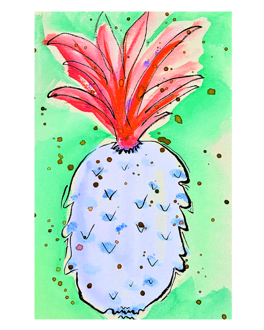 Blue Pineapple 4x6, 5x7, 8x10