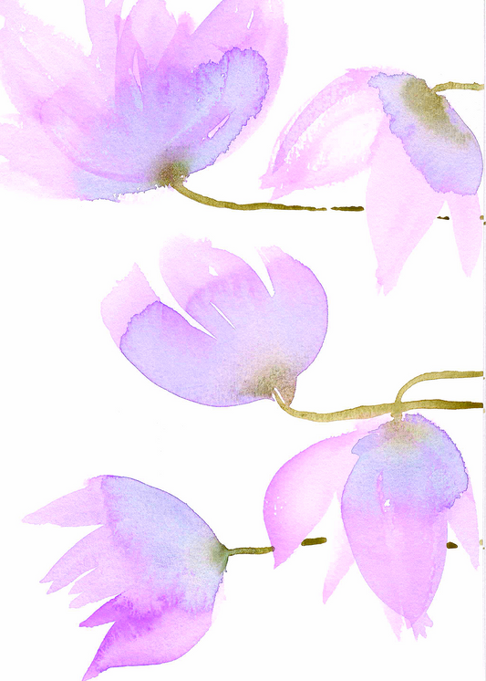 Blue Purple Wind Blossom 4x6, 5x7, 8x10