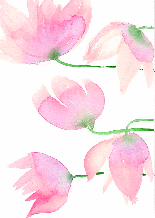 Dark Pink Light Pink Wind Blossom 4x6, 5x7, 8x10