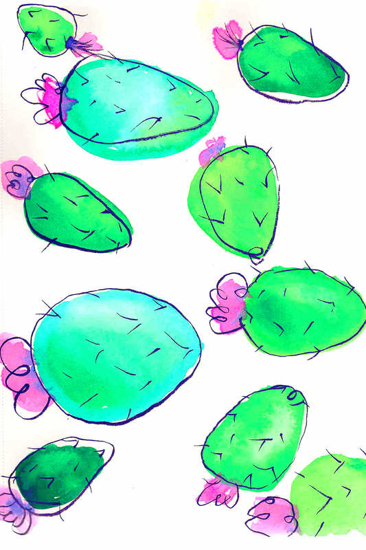 Prickly Pear Pot 4x6, 5x7, 8x10