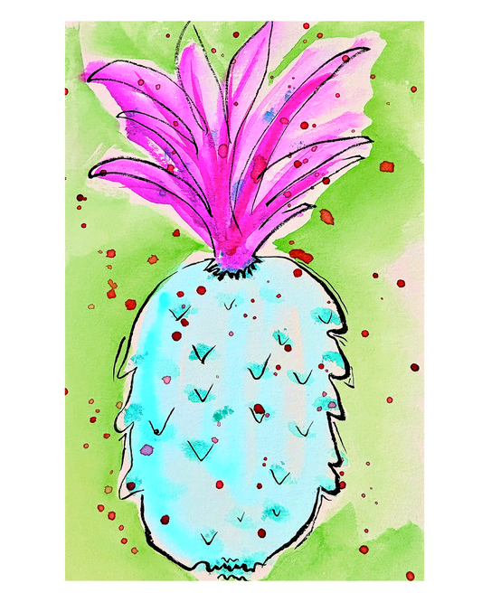 Aqua Pineapple 4x6, 5x7, 8x10