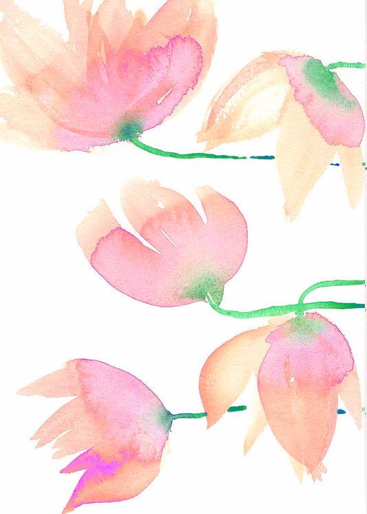 Pink Orange Wind blossom 4x6, 5x7, 8x10