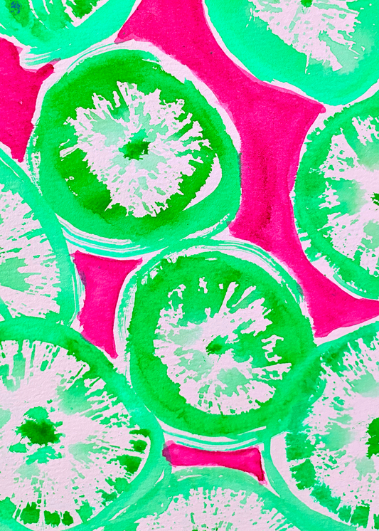 Electric Lime Slices 4x6, 5x7, 8x10