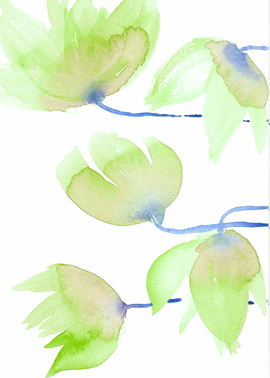 Green Blue Wind Blossom 4x6, 5x7, 8x10