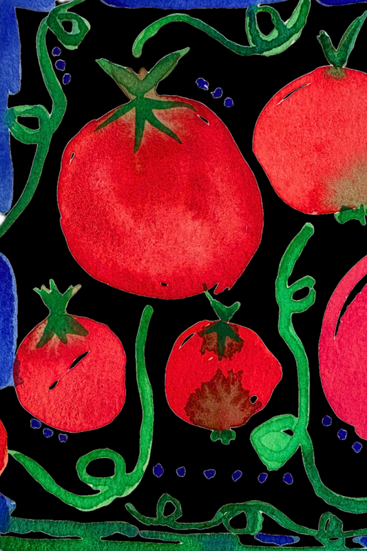“Ripe Tomato Black” Matted Print: 4 x 6, 5 x 7, 8 x 10