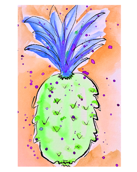 Green Pineapple 4x6, 5x7, 8x10