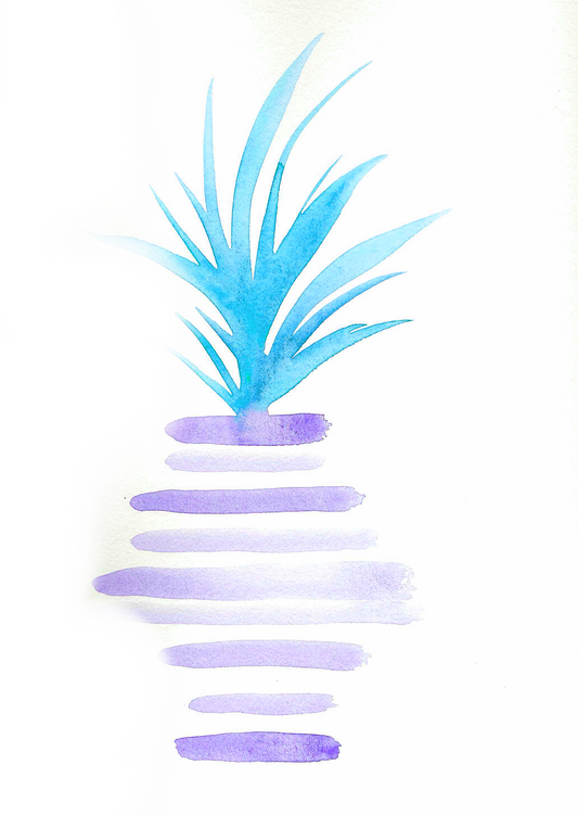 Purple Striped Pot 4x6, 5x7, 8x10