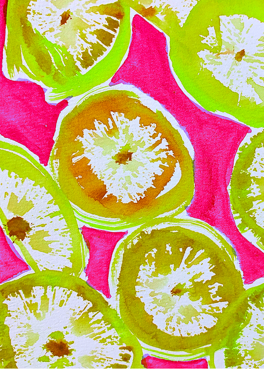 Zesty Lime Slices 4x6, 5x7, 8x10